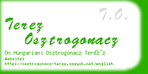 terez osztrogonacz business card